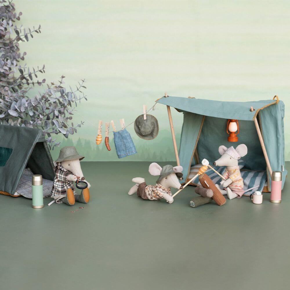 Maileg Bonfire Set for Hiker Mouse