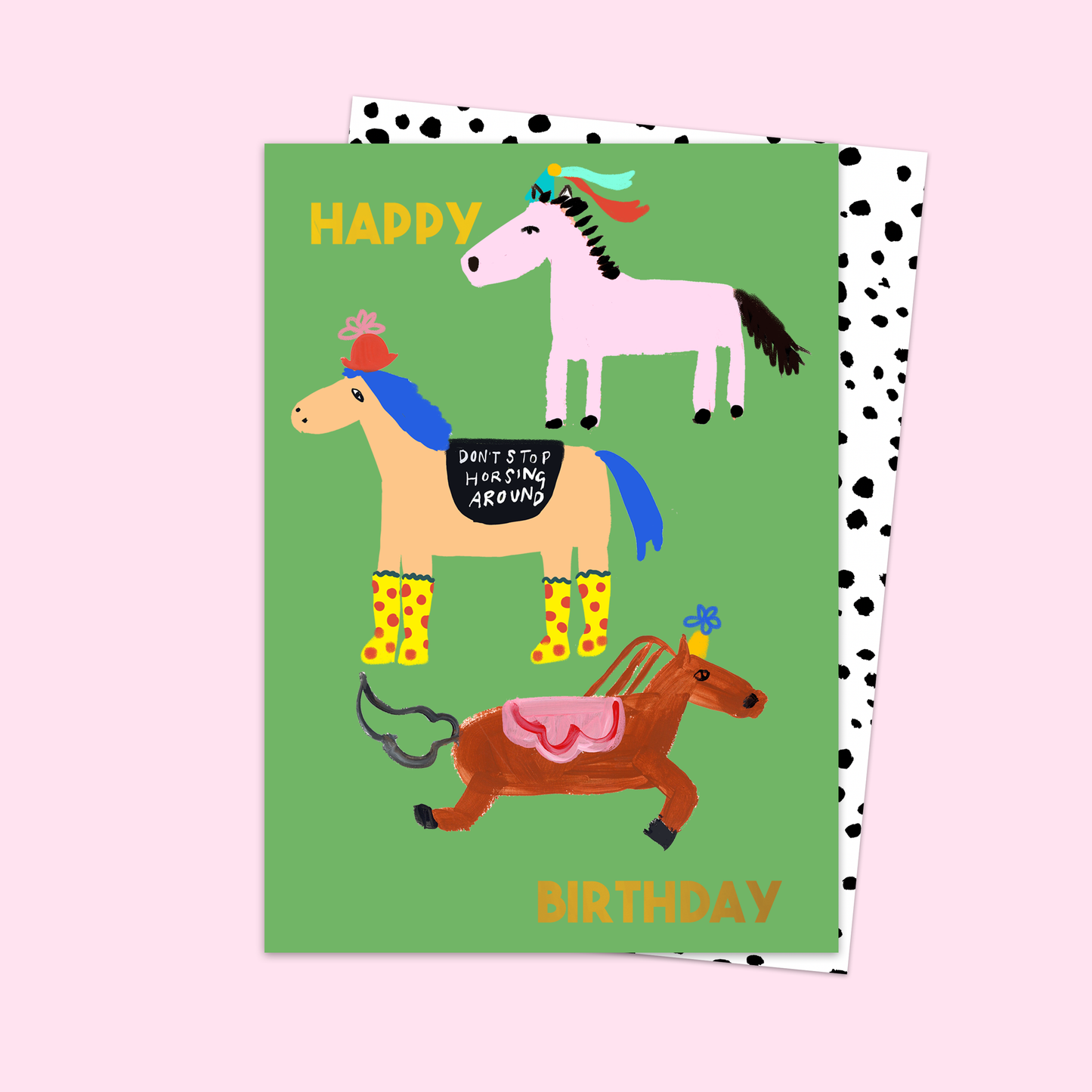 Eleanor Bowmer Horsing Around Birthday Card