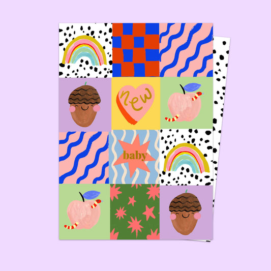 Eleanor Bowmer New Baby Patchwork Card