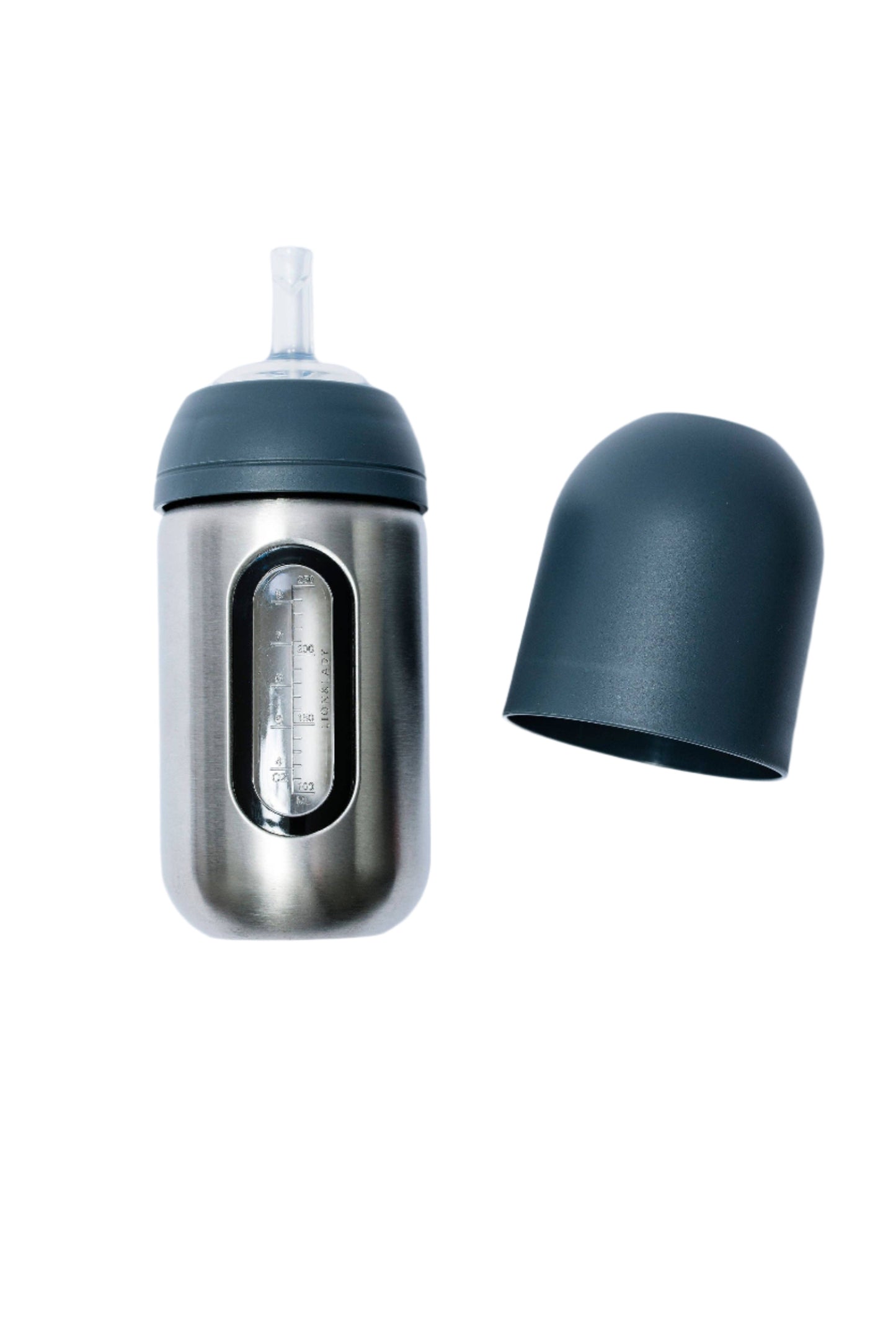Lion & Lady Stainless Steel Toddler Straw Bottle with Window 350ml