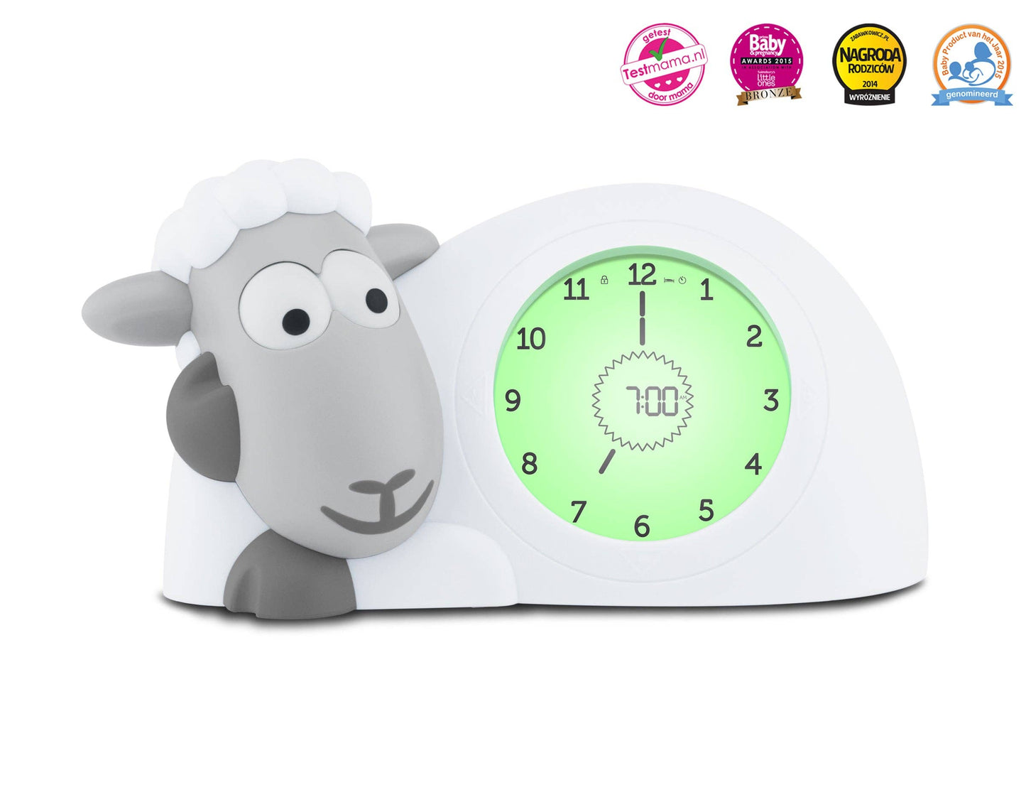 Sleep Trainer Clock - Sam The Lamb (Grey)