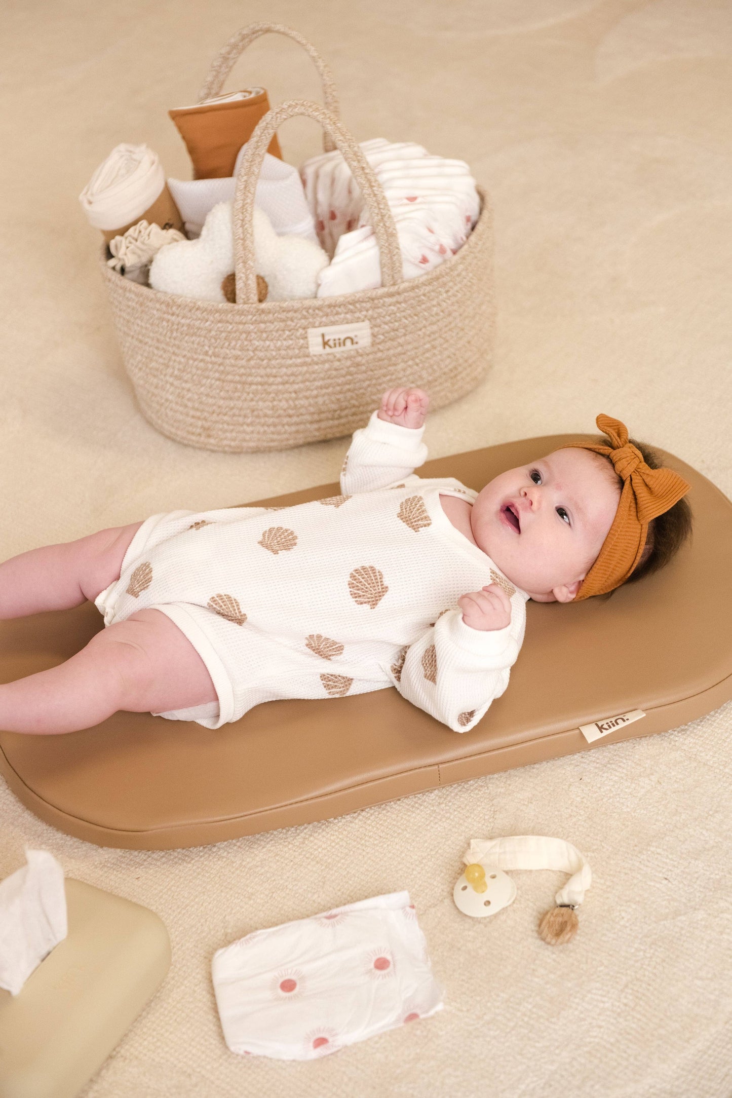 Cotton Rope Nappy Caddy Organiser