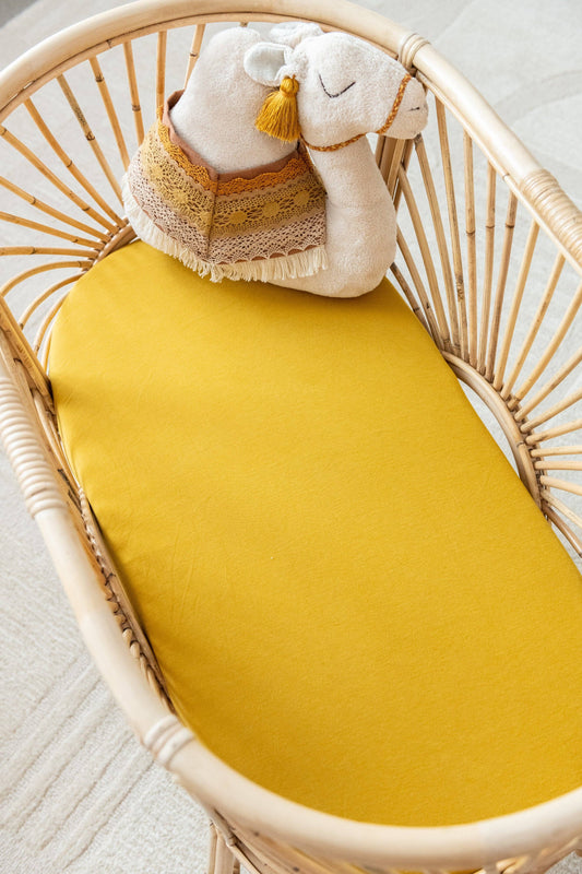 Kiin Sheet Organic Change Pad Fitted Sheet Mustard