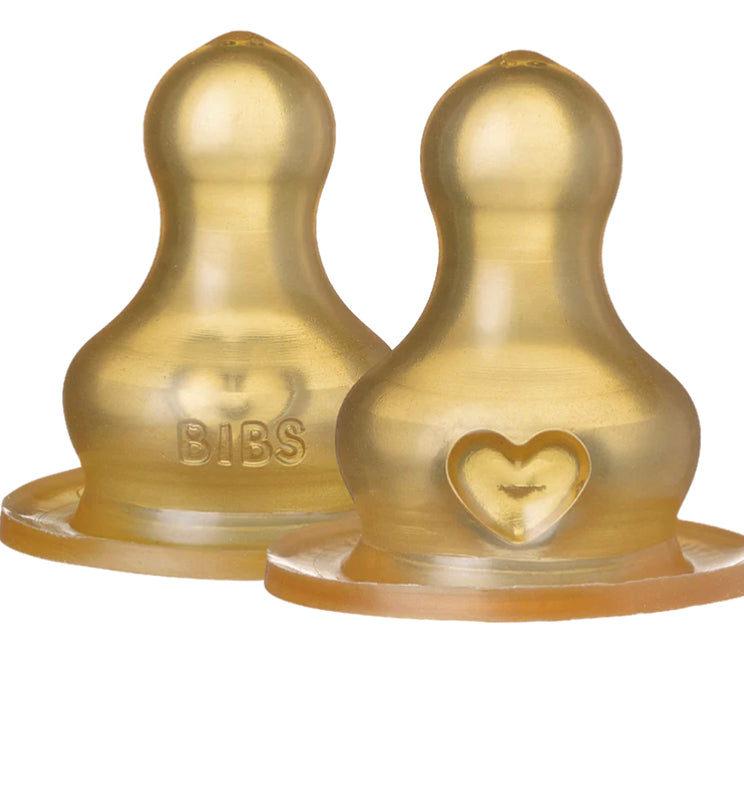 BIBS Replacement Nipple 2 pack Latex slow flow