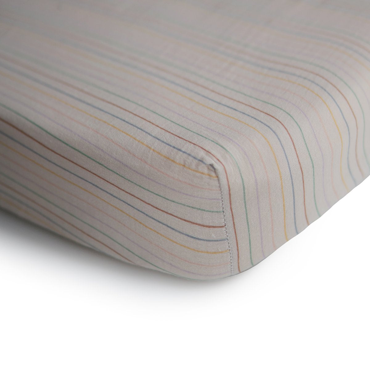 Muslin cot sheet- Retro stripe