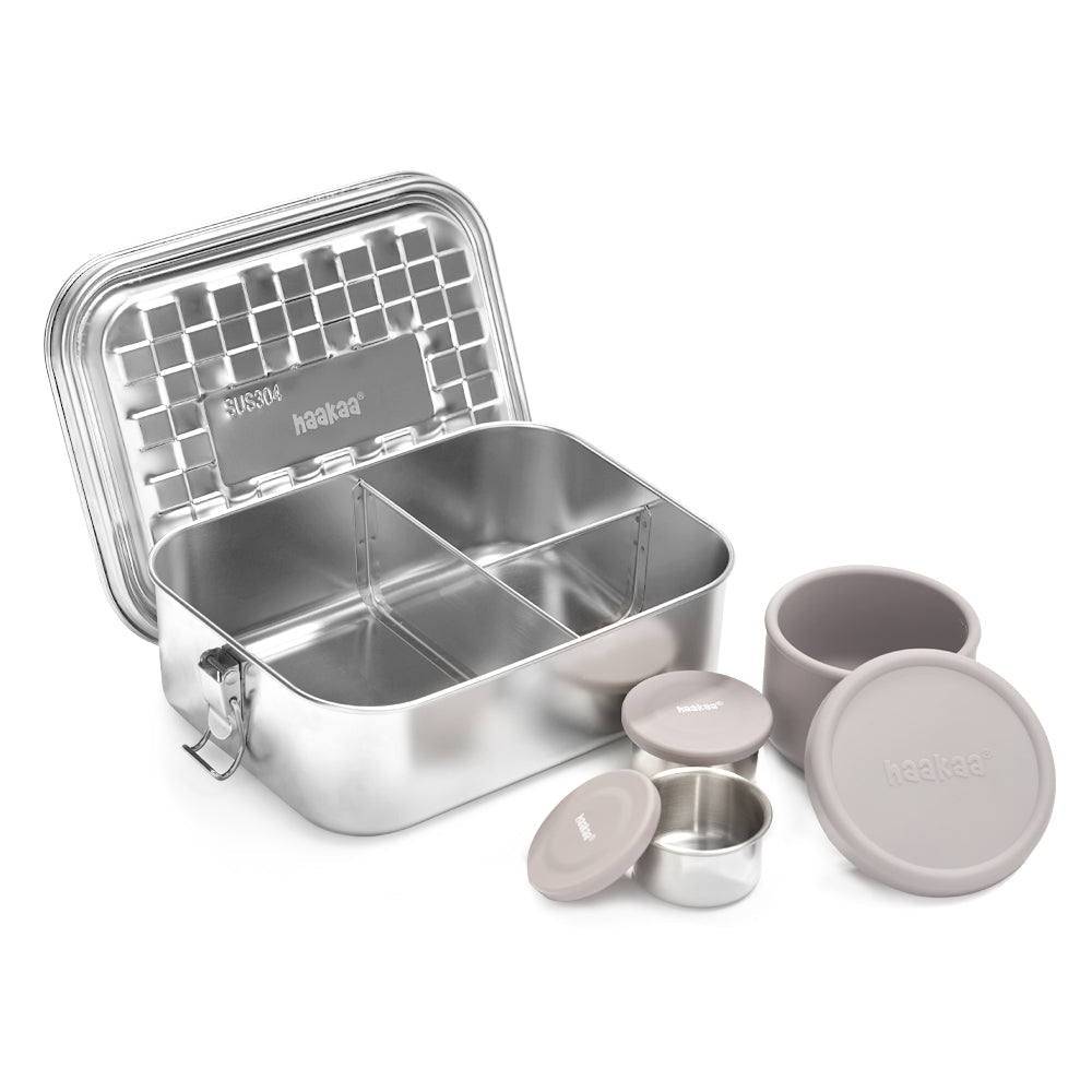 Stainless Steel Lunchbox with snack containers