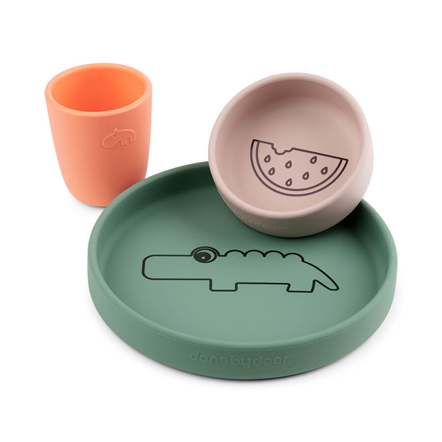 Done by Deer Silicone Dinner Set – Croco