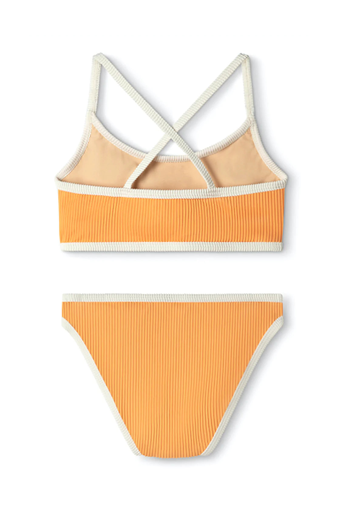 Mini Rib Cross Over Bikini Tangerine