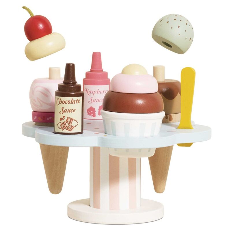 Wooden Ice cream Stand and Toppings