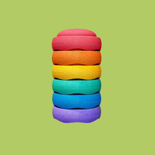 Balance Stepping Stones | Original Mini | Set of 6 Rainbow