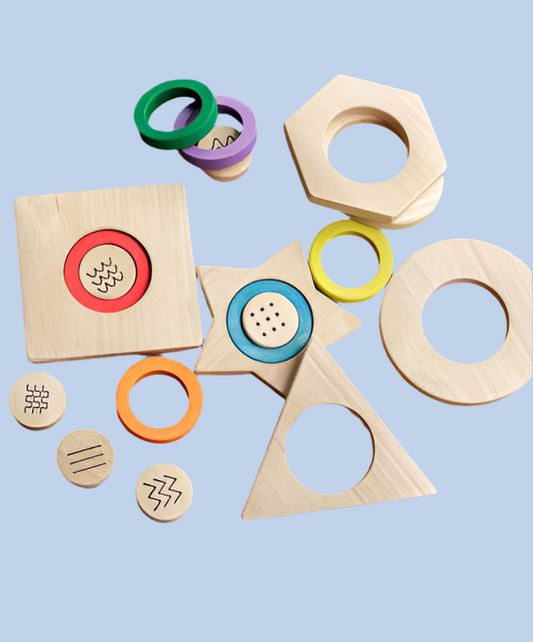 Wooden geometry set game