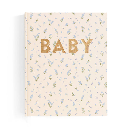 Baby book - blue floral