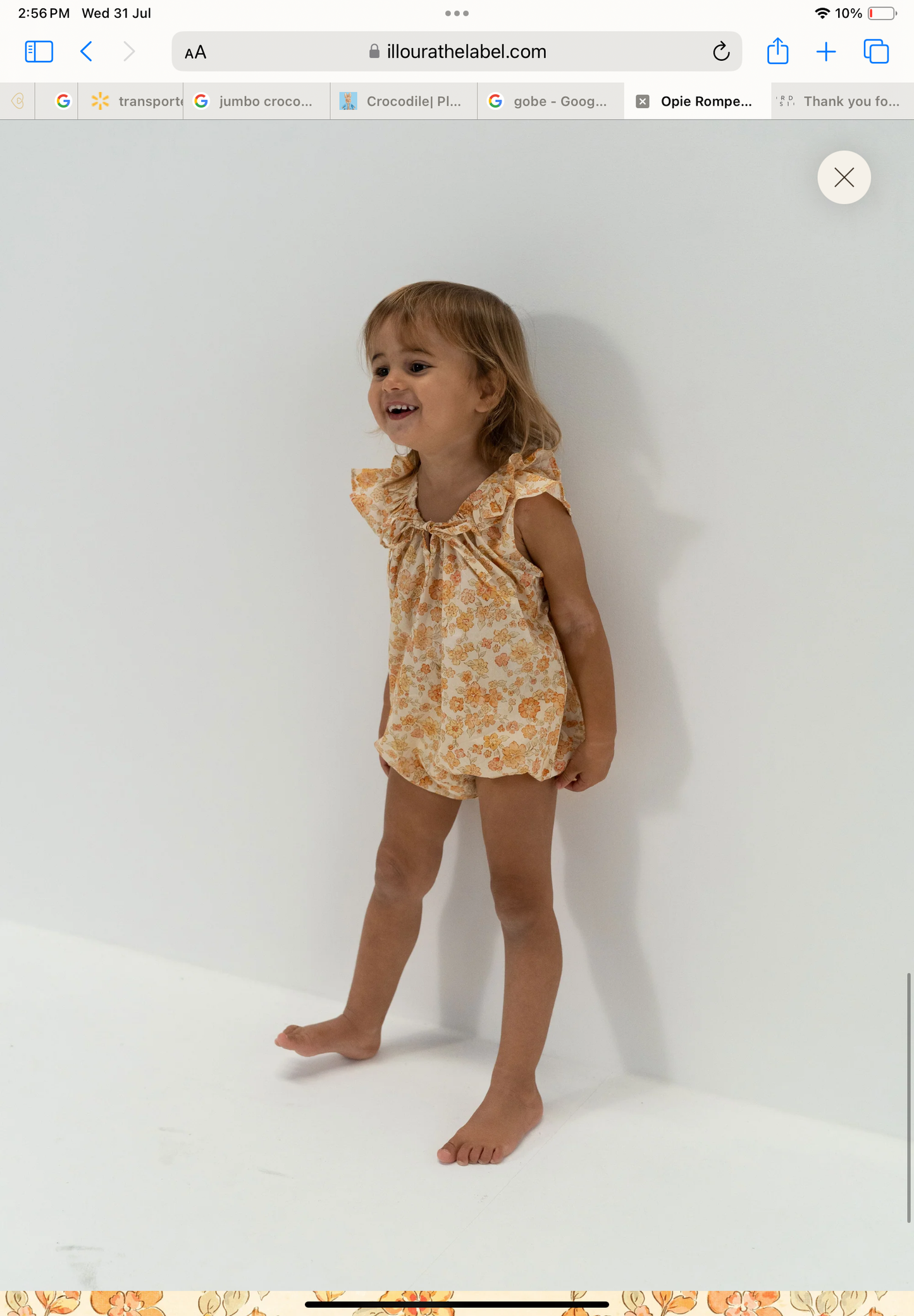 Illoura | Opie Romper | Buttercup Print