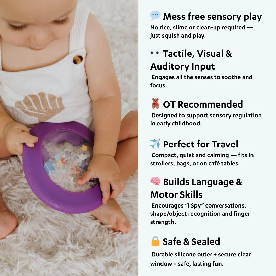 Peekaboo hide and seek sensory bag Dinosaur explorer