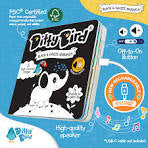 Ditty Bird Black and White Animals USB-C Rechargeable Book
