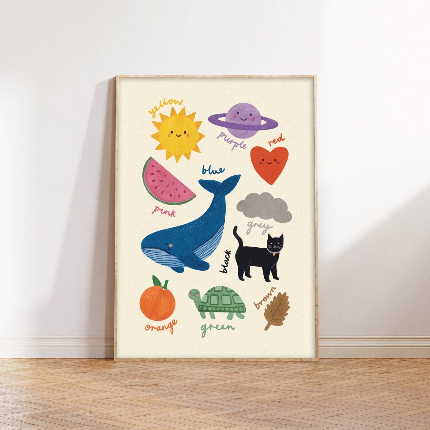 Colours Educational Print - Kids Wall Art Learning Decor 
