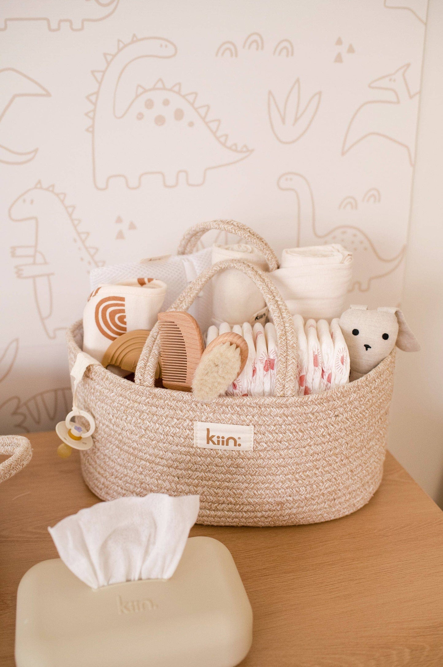 Cotton Rope Nappy Caddy Organiser