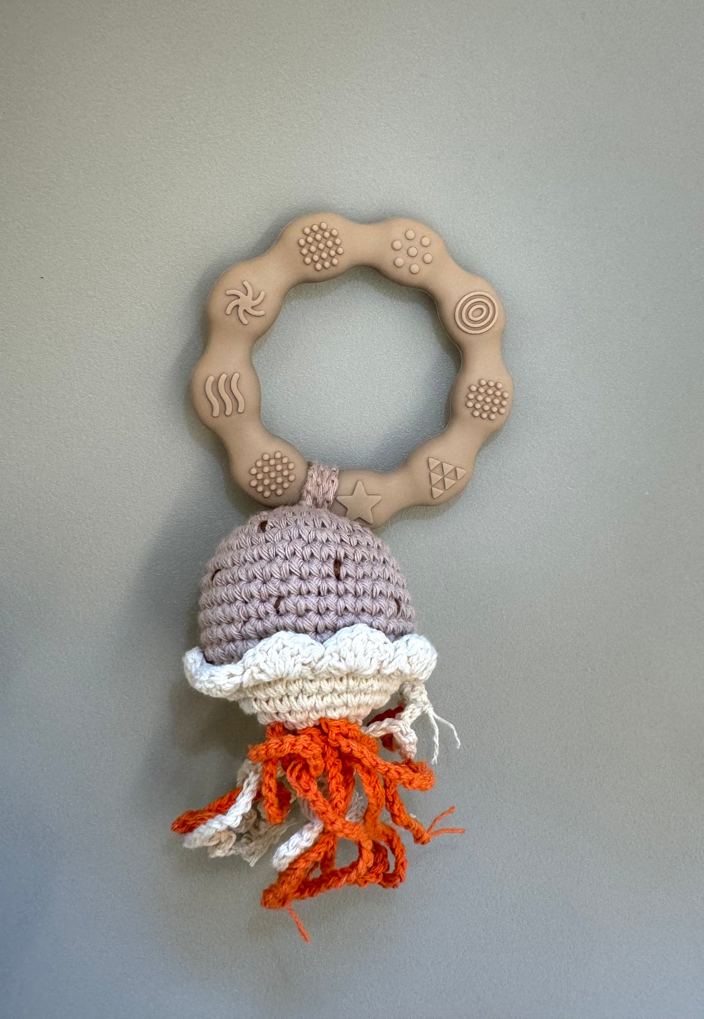 Teething ring rattle - Crochet sea animals