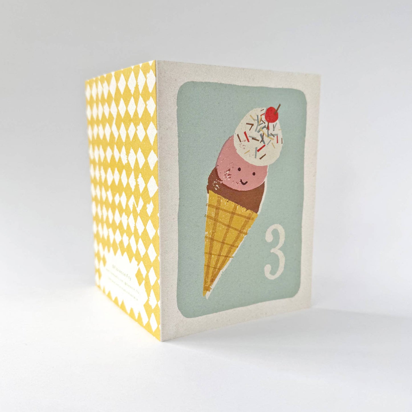 Florence Fry 3 Icecream Scoops Greeting Card
