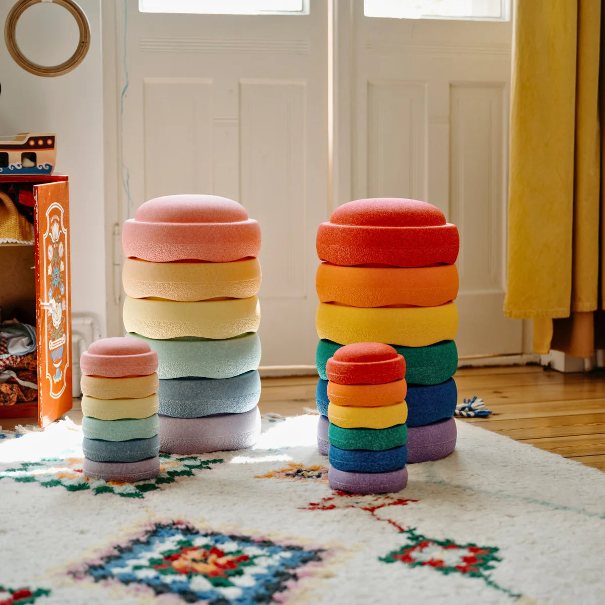 Balance Stepping Stones | Original Mini | Set of 6 Rainbow