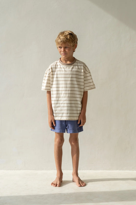 Basic tee - Mushroom stripe