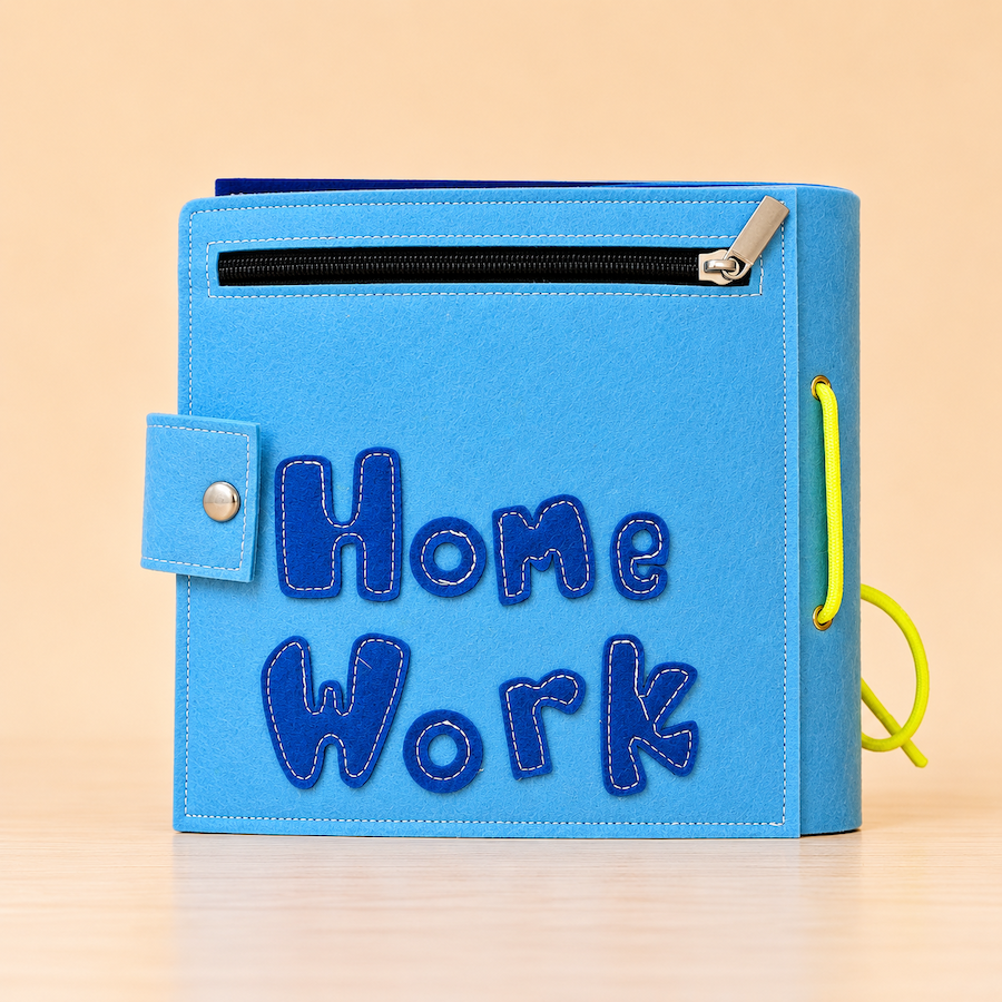 School Time Felt Busy Book | Screen-Free Educational Activity Book for Kids