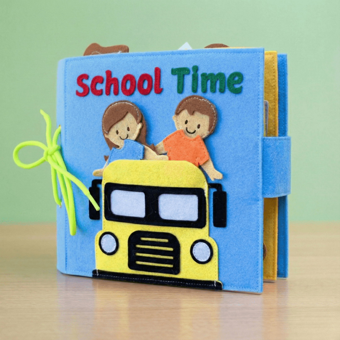 School Time Felt Busy Book | Screen-Free Educational Activity Book for Kids