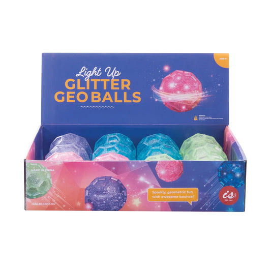Light Up Glitter Geo Ball