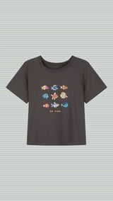 Go Fish Tee - Charcoal