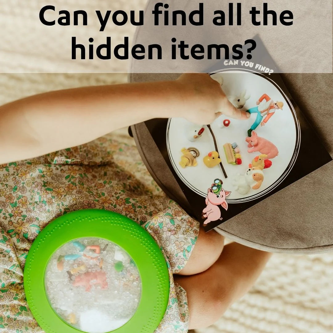 Peekaboo hide and seek sensory bag Dinosaur explorer