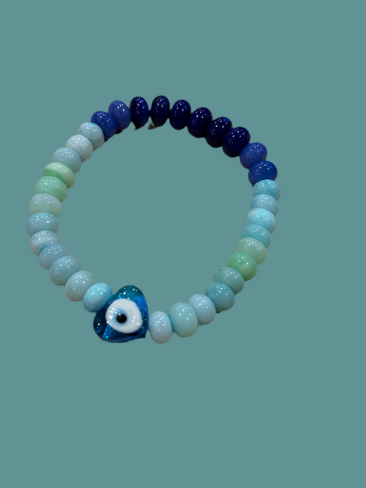 Ombré Blue Evil eye Bracelet