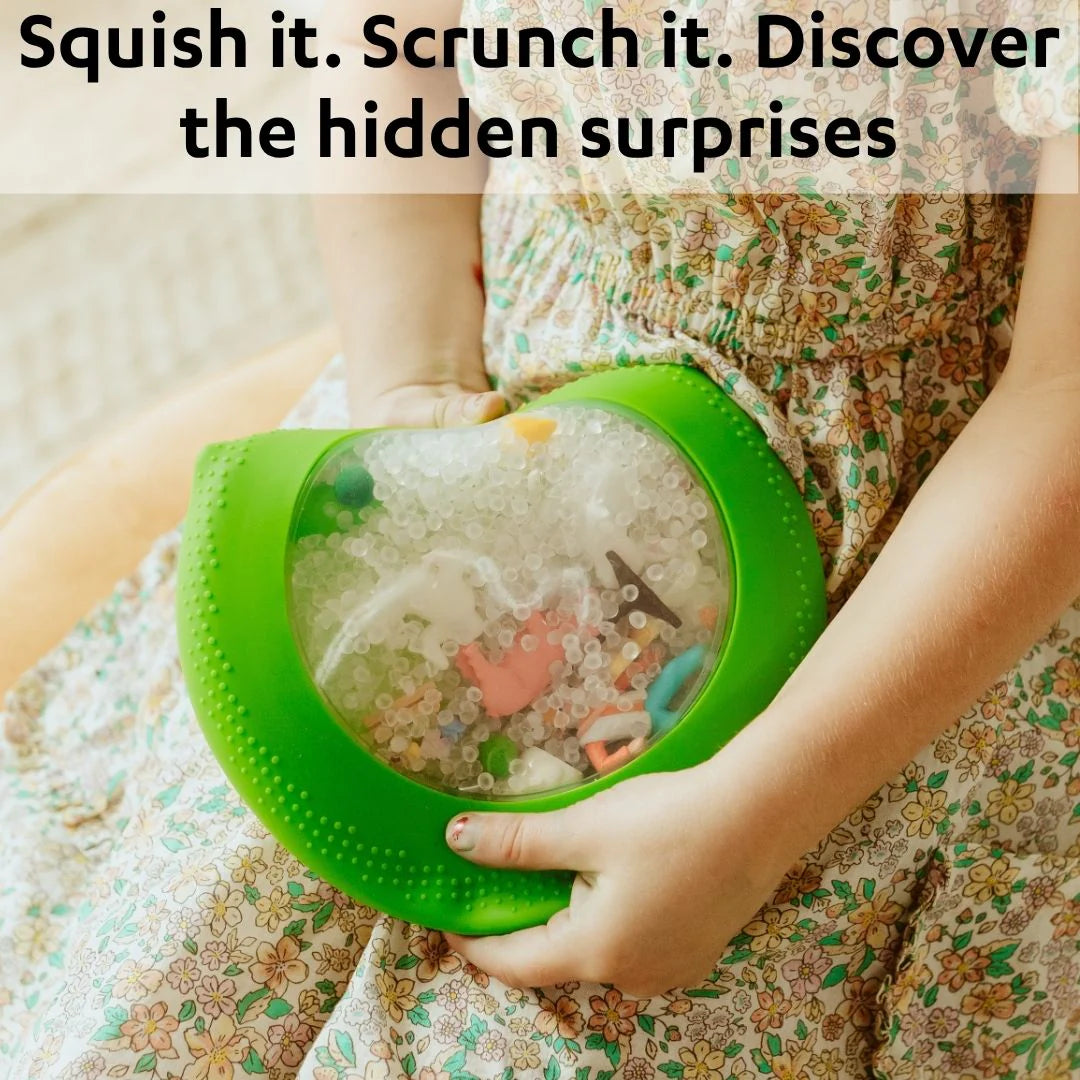 Peekaboo hide and seek sensory bag Dinosaur explorer