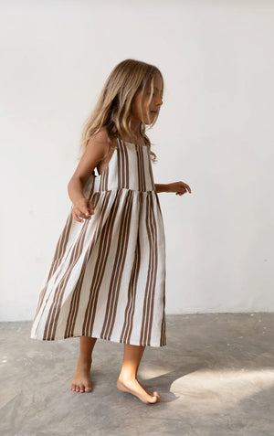 Field Dress | Cocoa Stripe