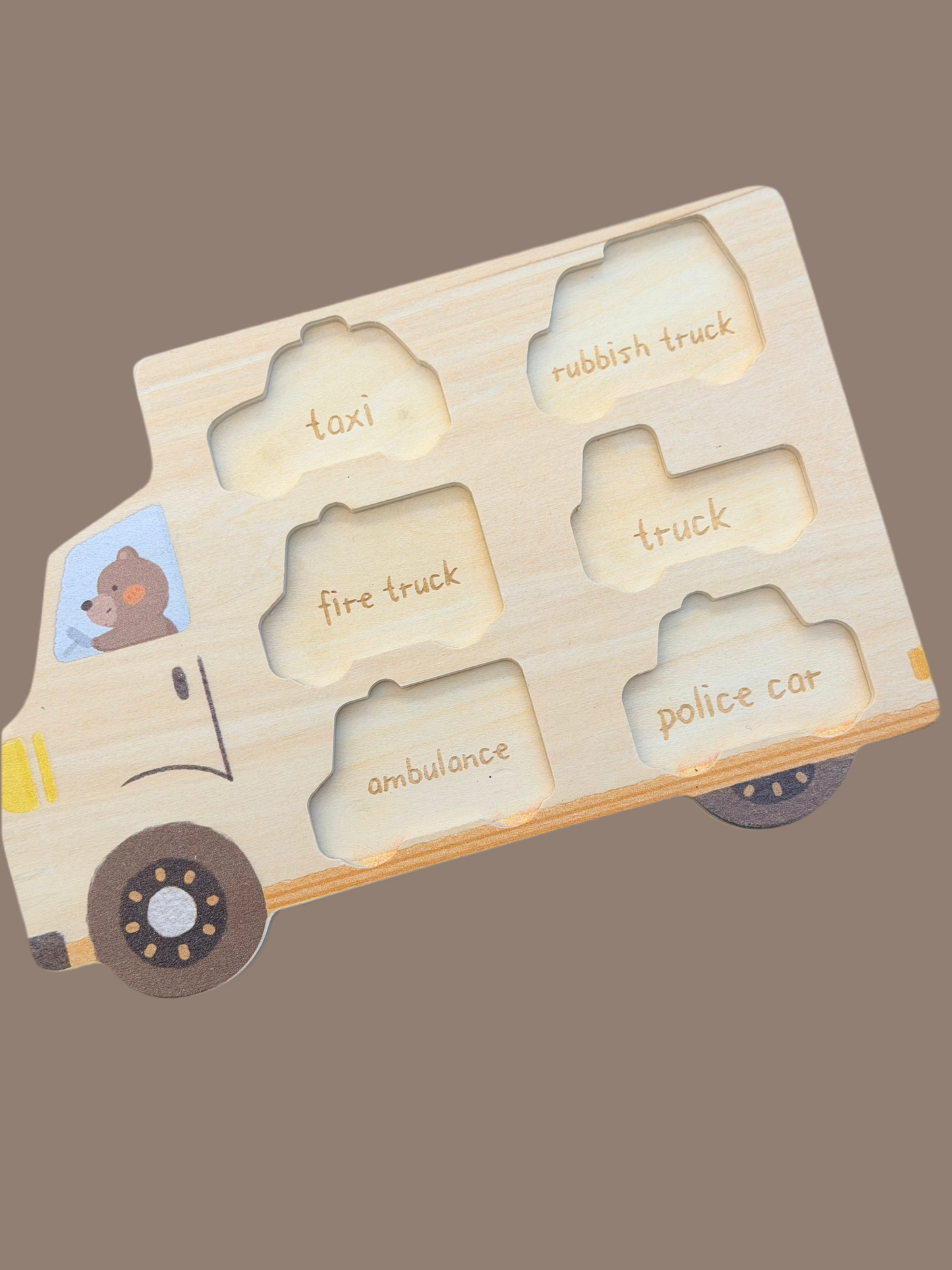 3D Wooden Vehicle Puzzle