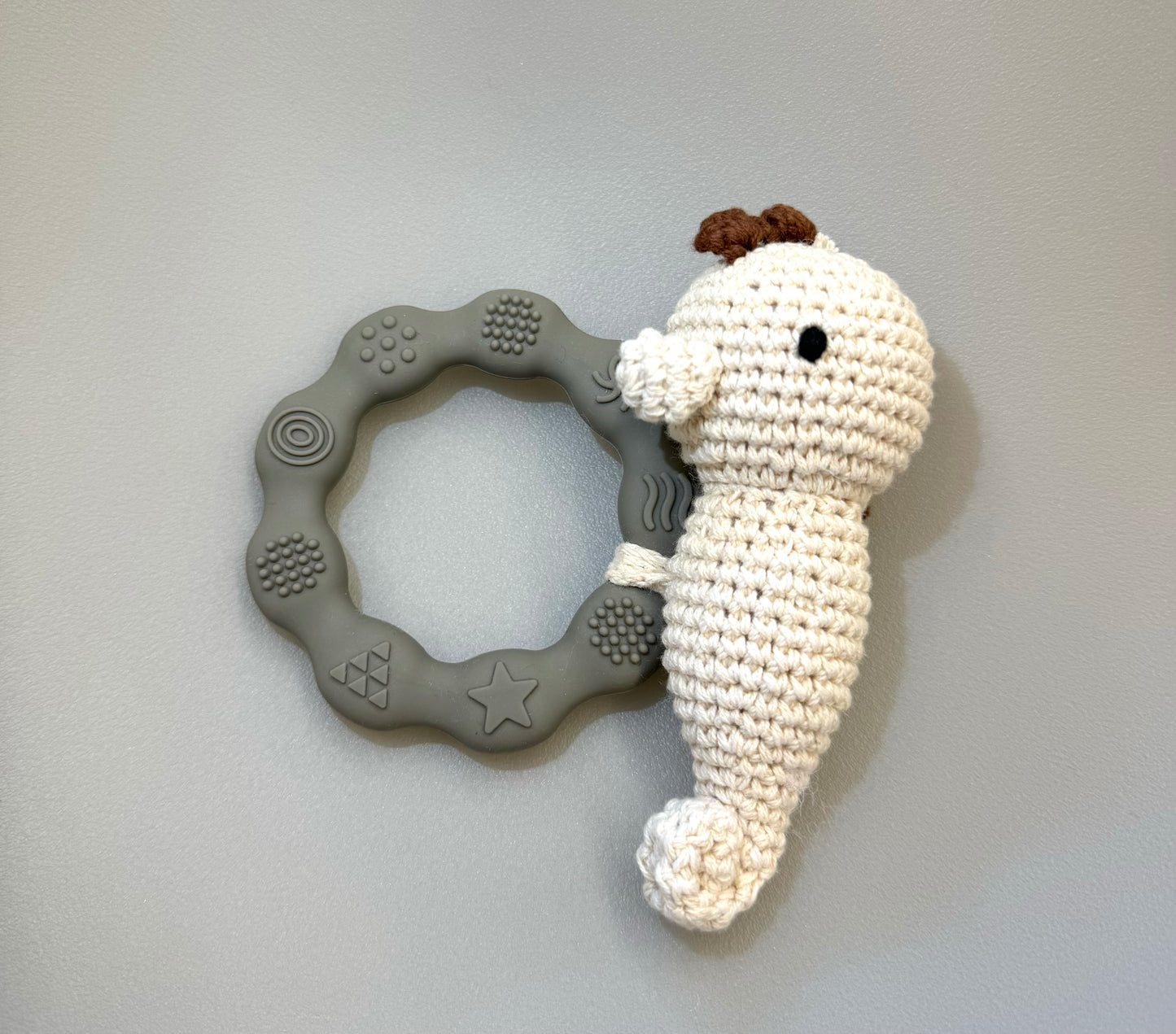 Teething ring rattle - Crochet sea animals