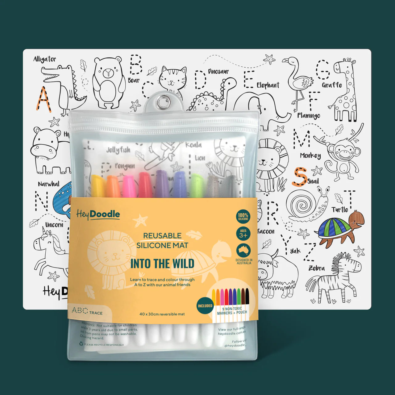 Hey Doodle - Reusable Silicon Activity Mat