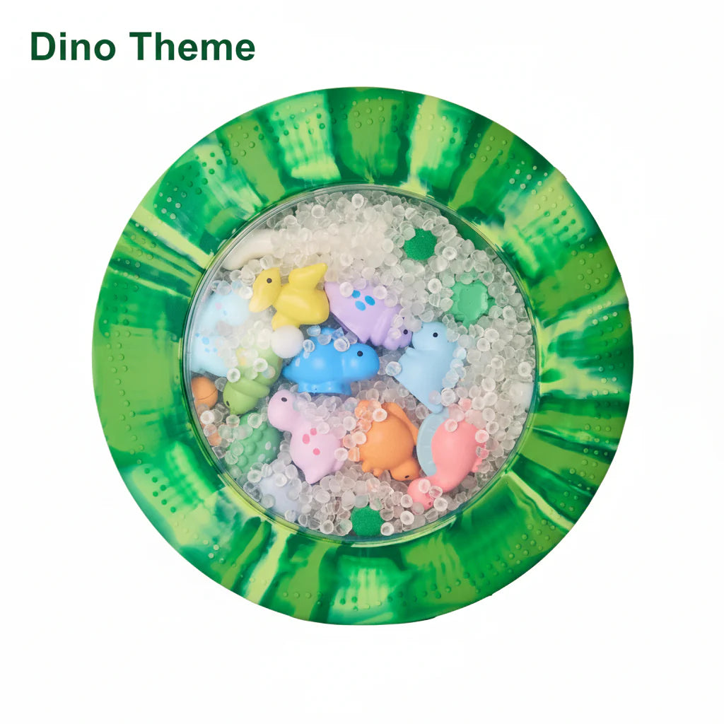 Peekaboo hide and seek sensory bag Dinosaur explorer