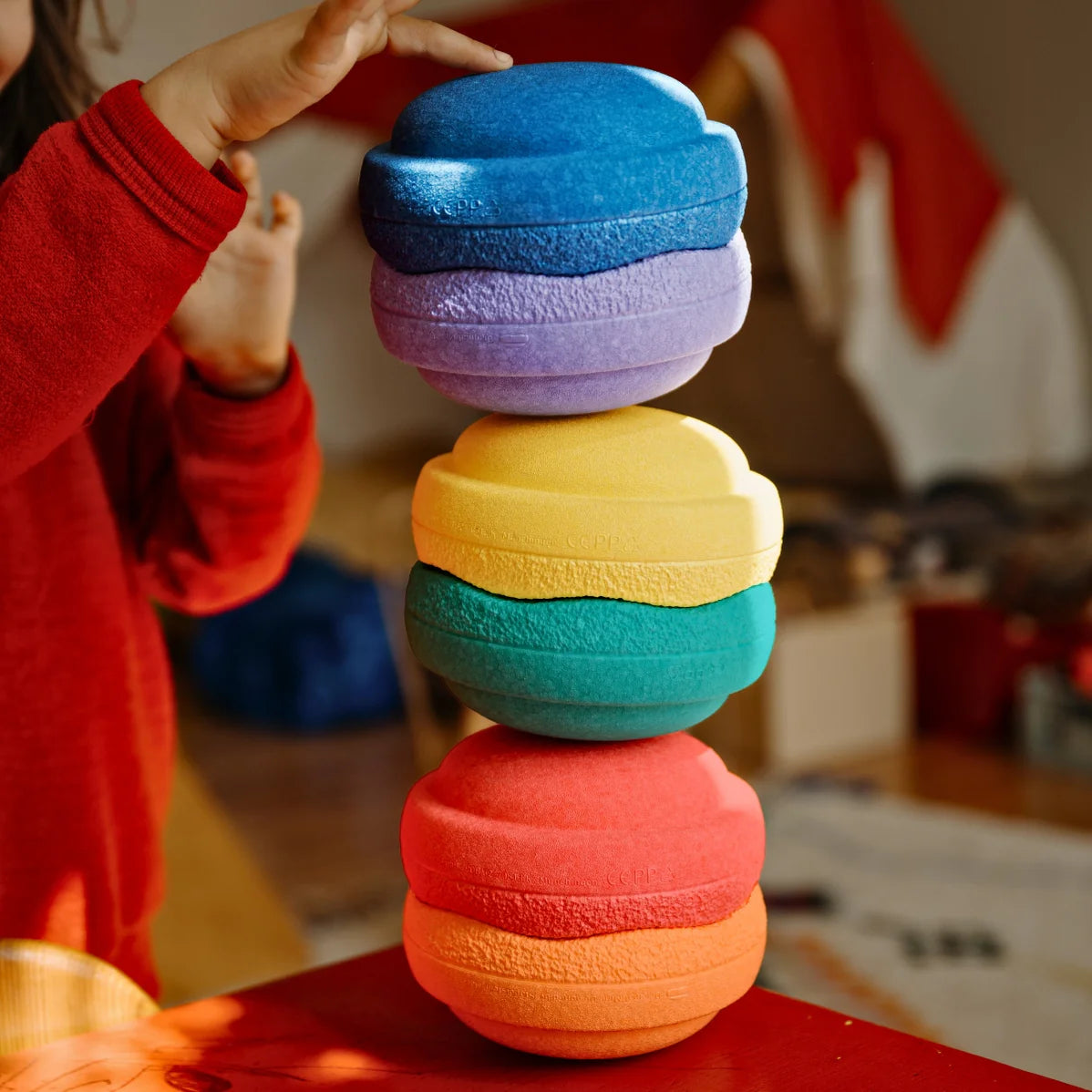 Balance Stepping Stones | Original Mini | Set of 6 Rainbow