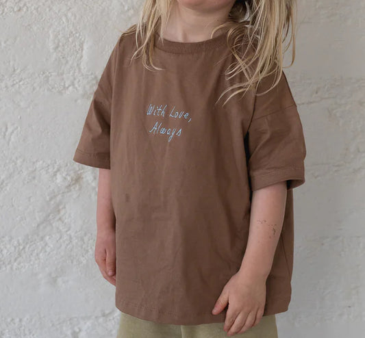With Love Tee- Chocolate