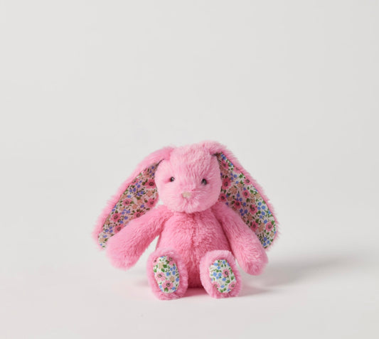 Jiggle & Giggle Floral Sherbet Pink Bunny Rattle