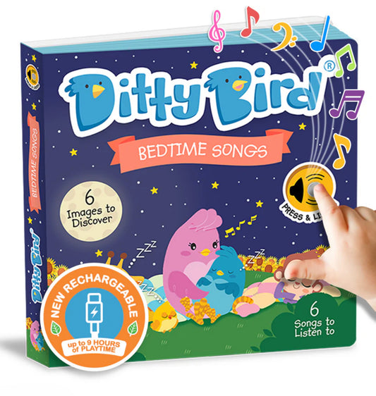 Ditty Bird Book - Bedtime Songs - USB-C Rechargeable