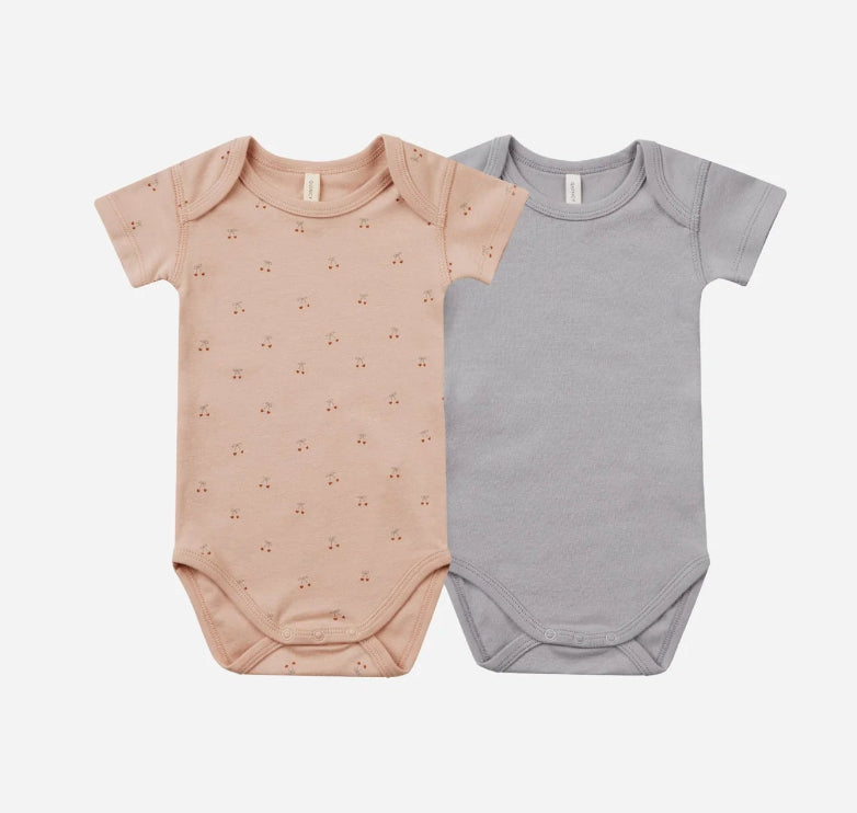 Short Sleeve Bodysuit, 2 Pack