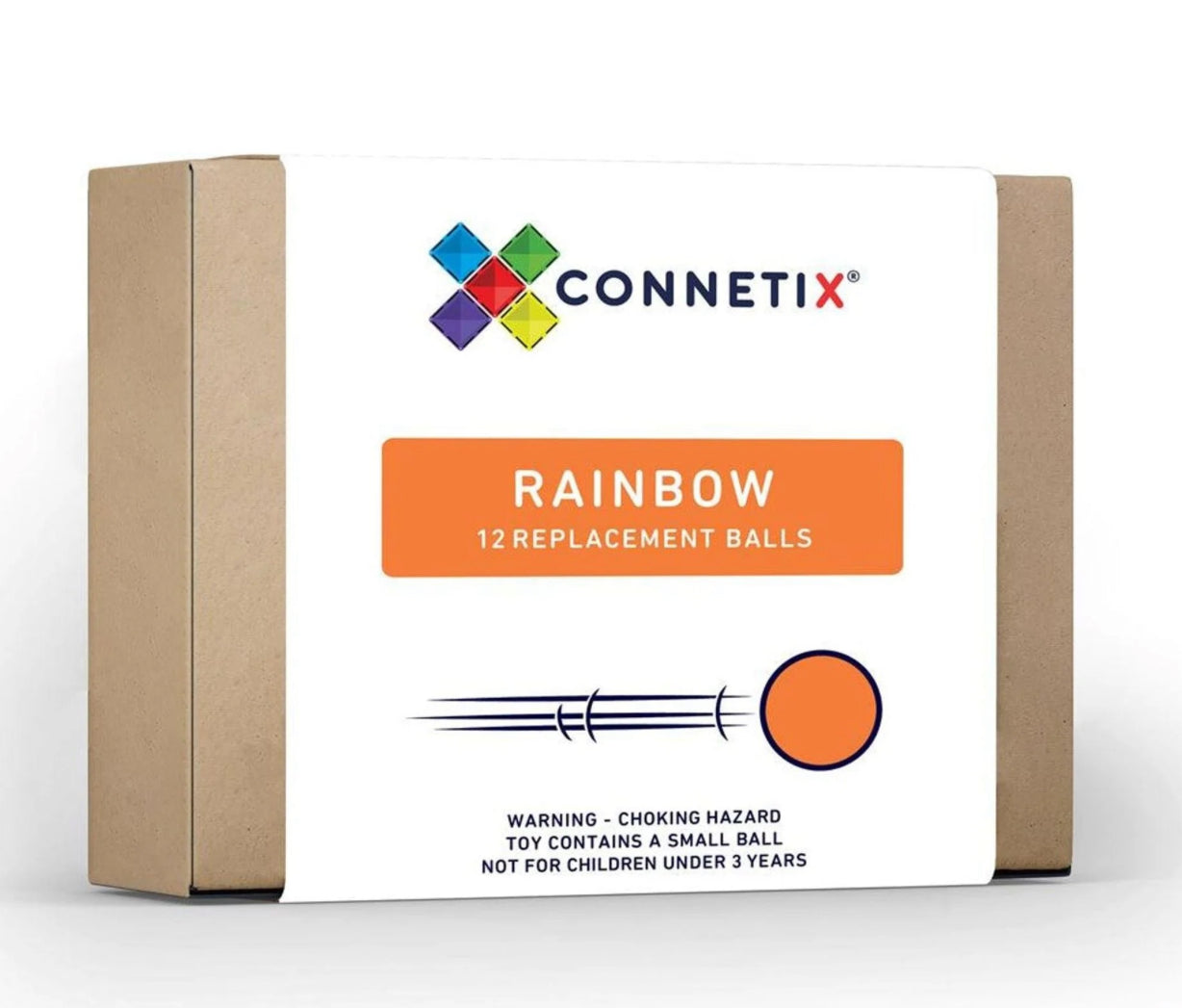 Connetix Tiles -12 Piece Rainbow Replacement Ball Pack