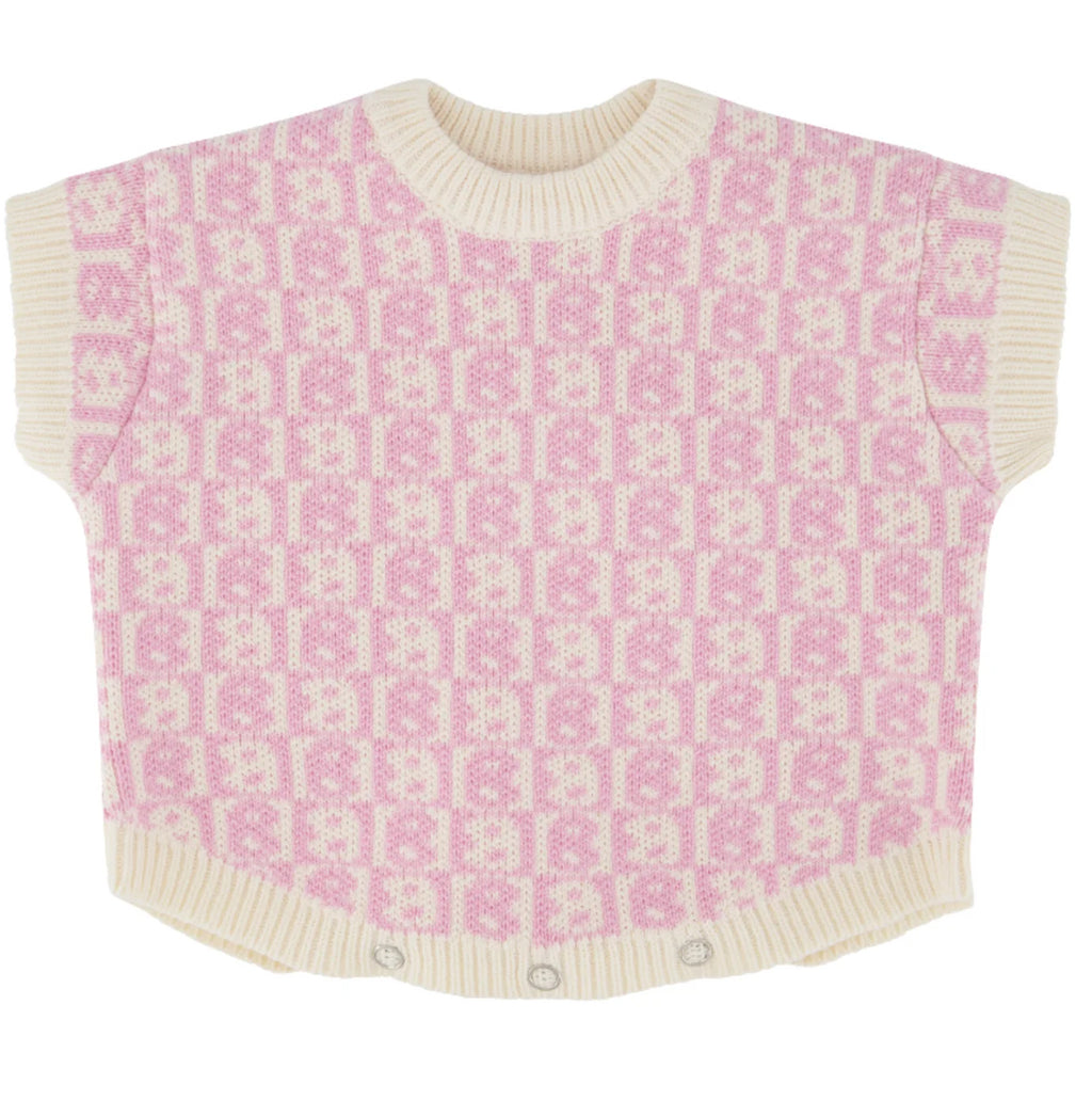 BB Checkered romper- pink
