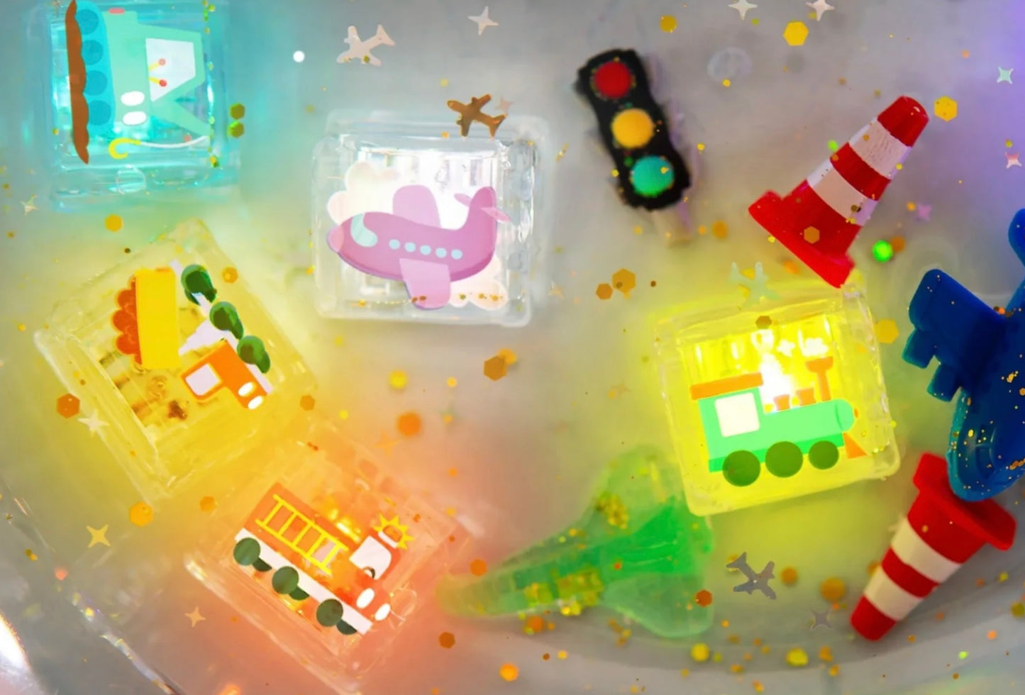 Glo Pals Light Up Cubes 6 Pack - Auto Themed