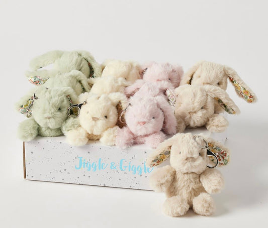 Jiggle & Giggle Floral Bunny Keychain