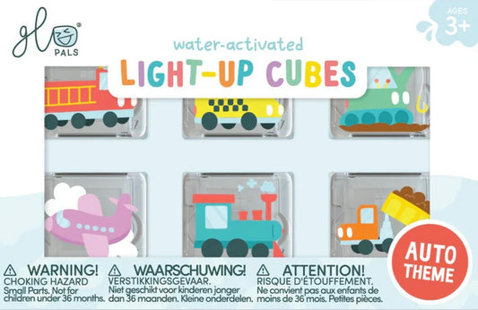 Glo Pals Light Up Cubes 6 Pack - Auto Themed