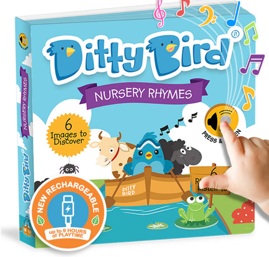 Ditty Bird Book - nursery rhymes - USB-C Rechargeable