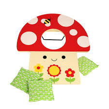 Toadstool Toss- Wooden Cornhole Game
