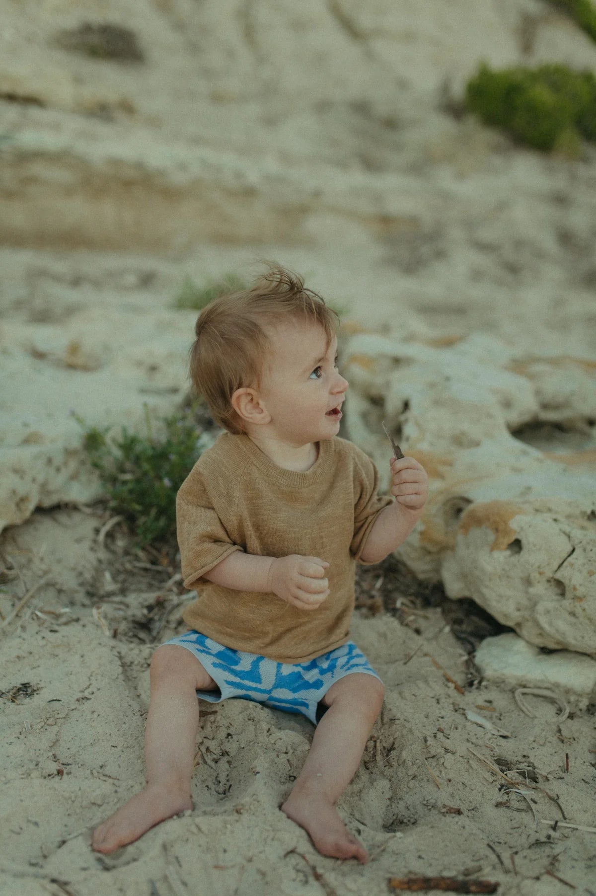 Grown - Knitted linen raglan tee | cedar